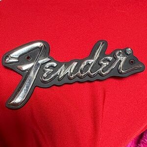 Fender Black and Silver Script Logo